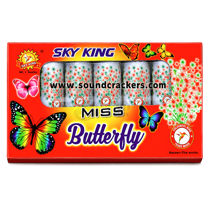 Miss Butterfly [5 Pcs](Red&Green Fountain with Crackling)