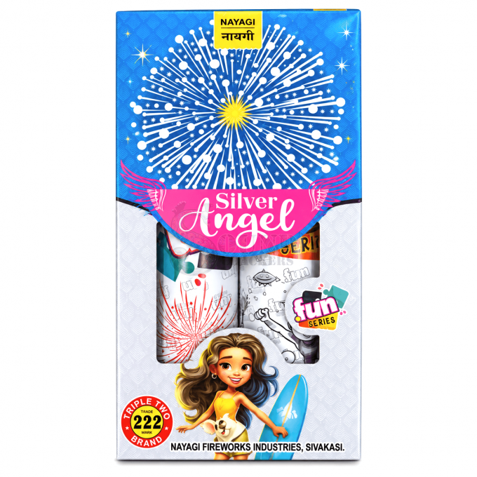 4 inch Fancy (2 Pcs) "Silver Angel"