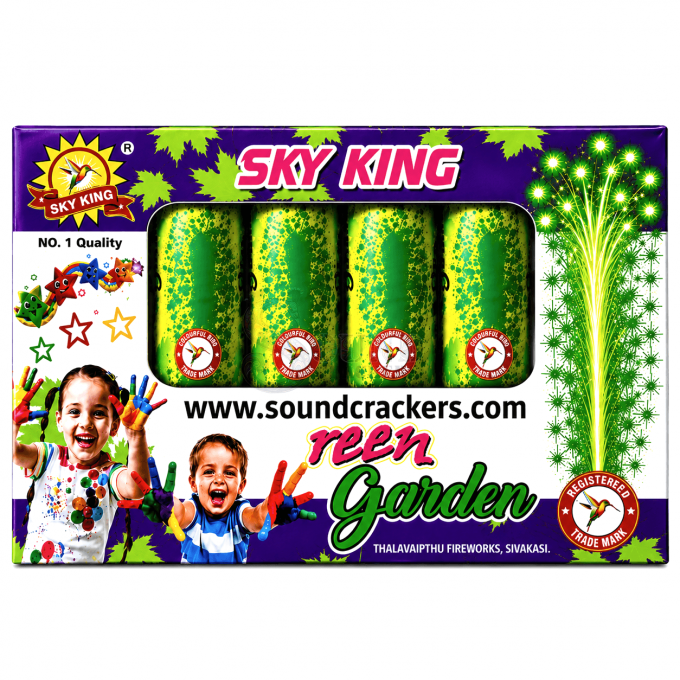 Green Garden [5 Pcs] (Green colour Fountain with Crackling)