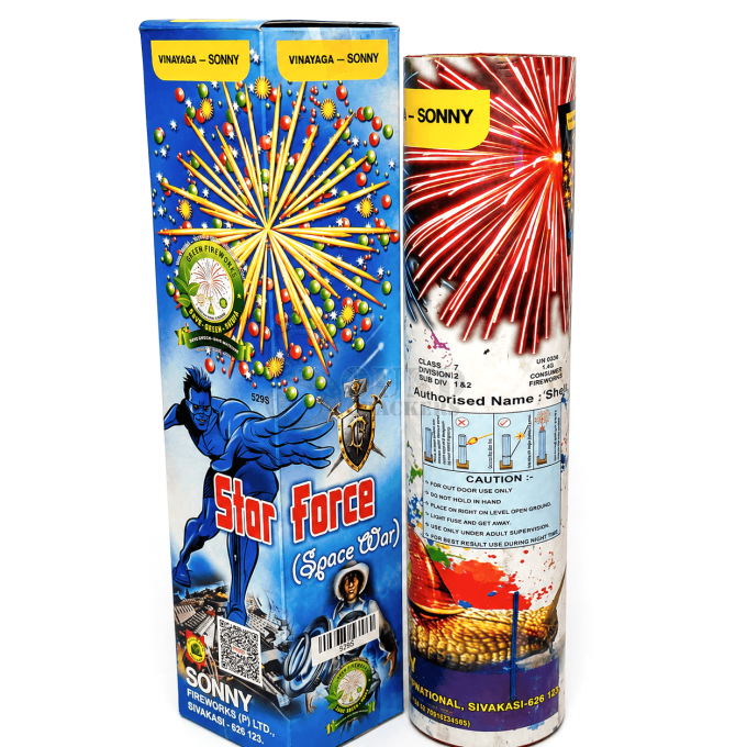 4 inch  Star Force (Red & Green colour Skyshot)(1 pcs)