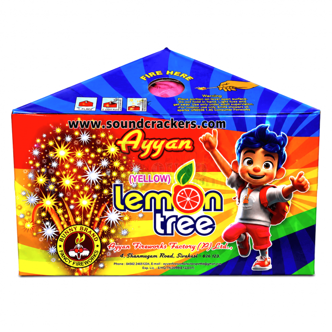 Yellow Lemon Tree (Yellow colour Fountain and Crackling) [1 Pcs]