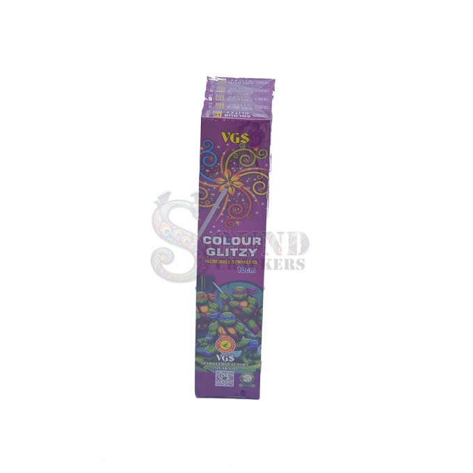 10 CM Colour Glitzy Sparkler (10 Pcs)